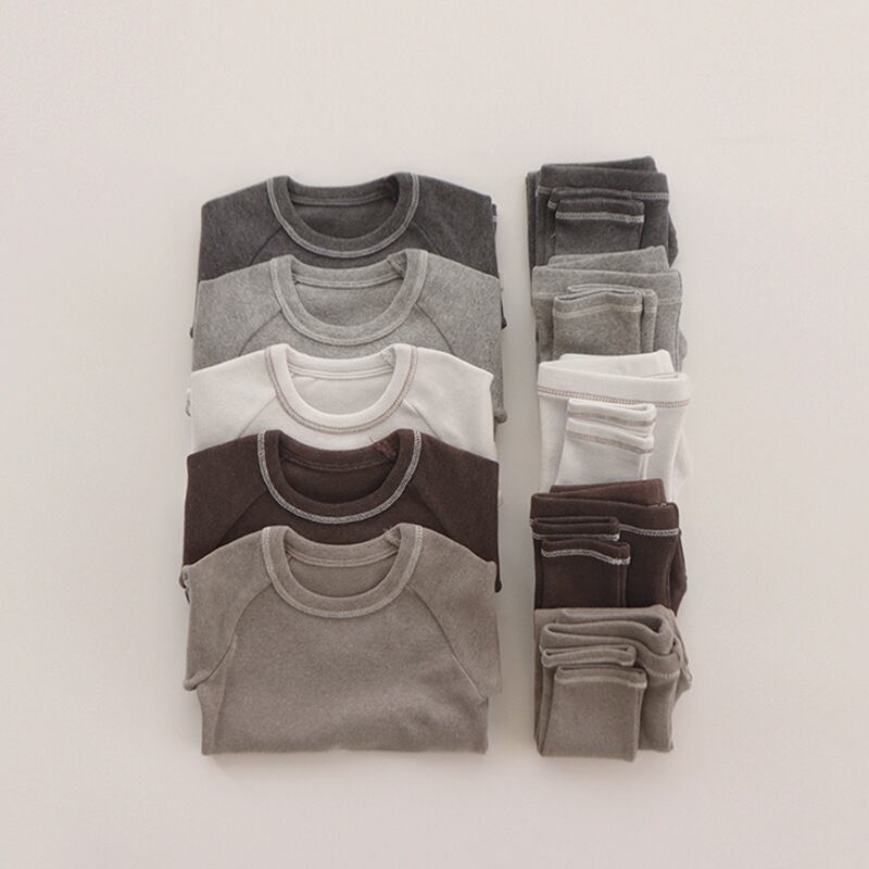 【BABY】韓国風 柔らかい無地セットアップ