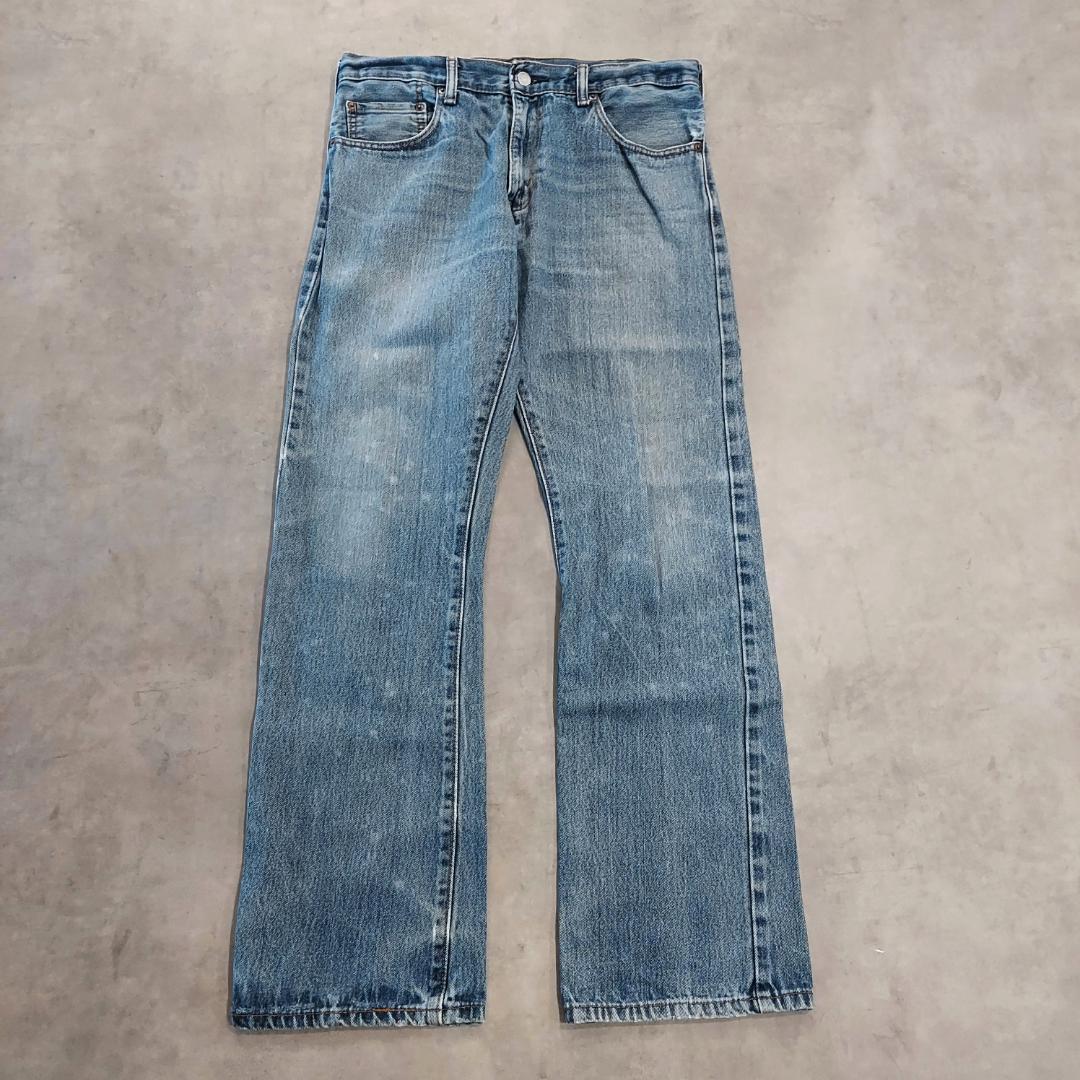 リーバイス517 Levis W33 フレアデニム 青 古着 ブーツ 20056