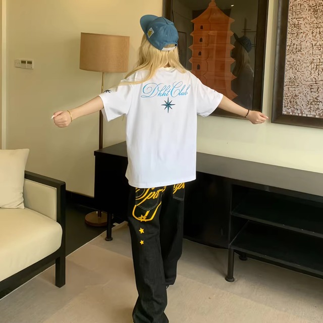 アスタリスクアクセントルーズシルエットTシャツ 3col   R01949