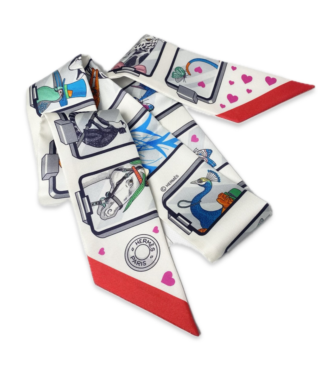 Hermès エルメス ツイリー《エルメス・ストーリー》Blanc