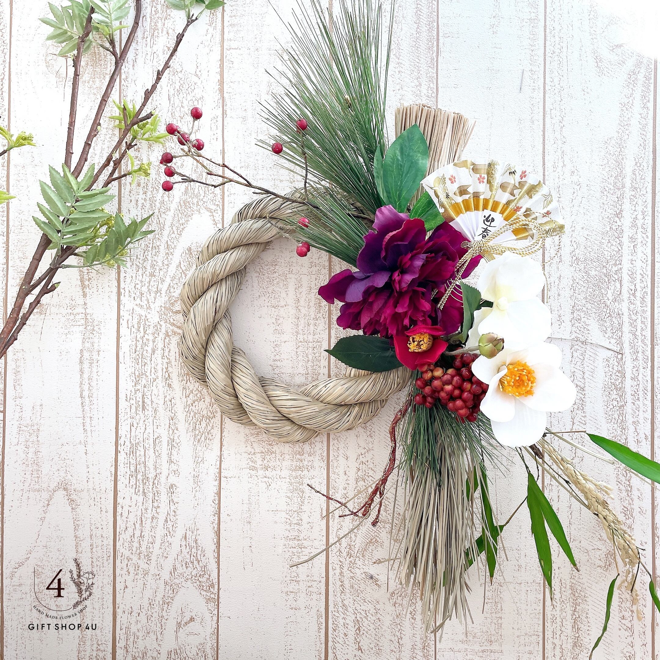 お正月✳︎大きなナチュラルしめ縄飾り リース お正月✳︎大きなナチュラルしめ縄飾り リース