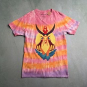 もののけ姫　ジブリ　アニメTシャツ　タイダイ染　ピンク　パープル