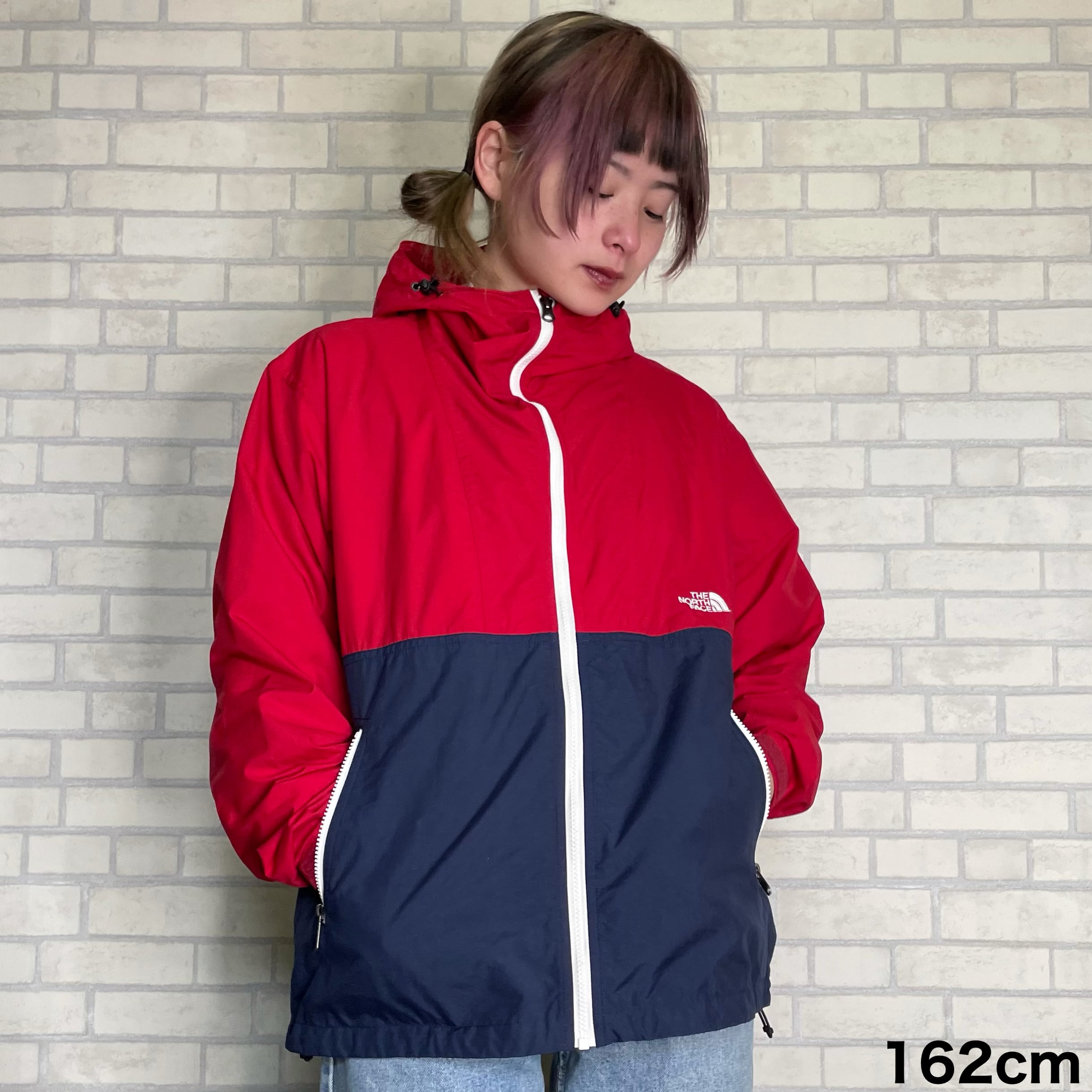 THE NORTH FACE マウンテンパーカー　M 100%ナイロン　裾ゴム　ジップポケット　フロントロゴ刺繍入り　フルジップ　状態良好 |  古着屋OLDGREEN powered by BASE