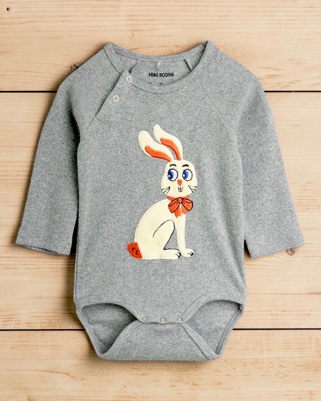 【mini rodini BABY】RABBIT LS BODY