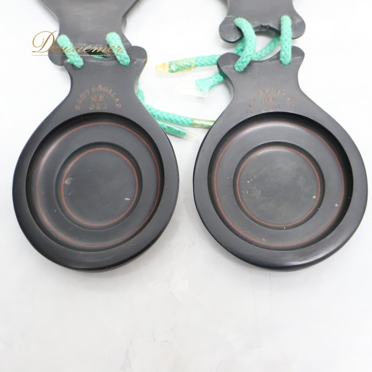フラメンコ 小物 CASTANUELAS DEL SUR パリージョ カスタネット ブラック系 フィブラ ベテアダ ドブレ カーハ 楽器 ペア 両手 模様 ケース セット 黒 赤 茶 白 練習 ステージ イベント 艶 光沢 レッド系 ブラウン系 ホワイト系