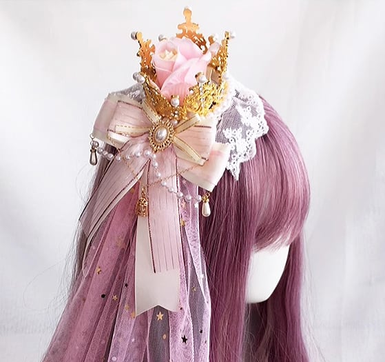 王冠 クラウン ヘアアクセサリー ヘッドドレス ヘアクリップ コスプレ