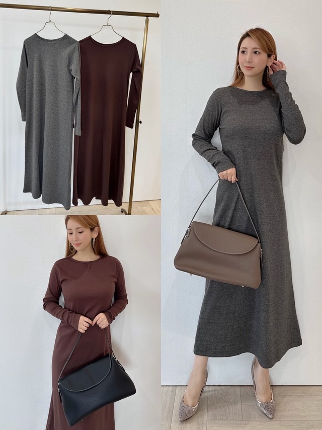 美シルエットRIB ストレッチ ワンピース ¥6,300+tax