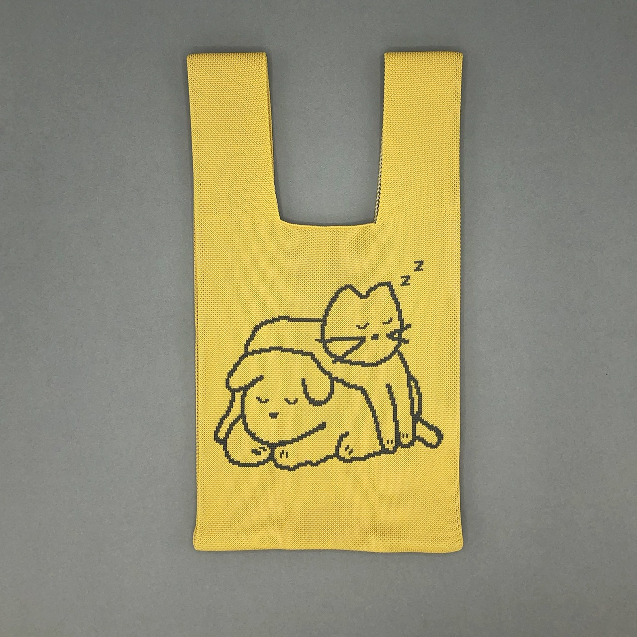 【Junichi Koka】KNIT MINI MARCHE BAG  Here We Are ニット ミニマルシェバッグ