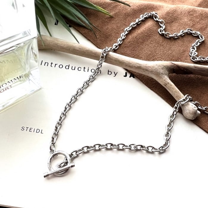 Simple Chain Necklace 【SILVER】 | Akto