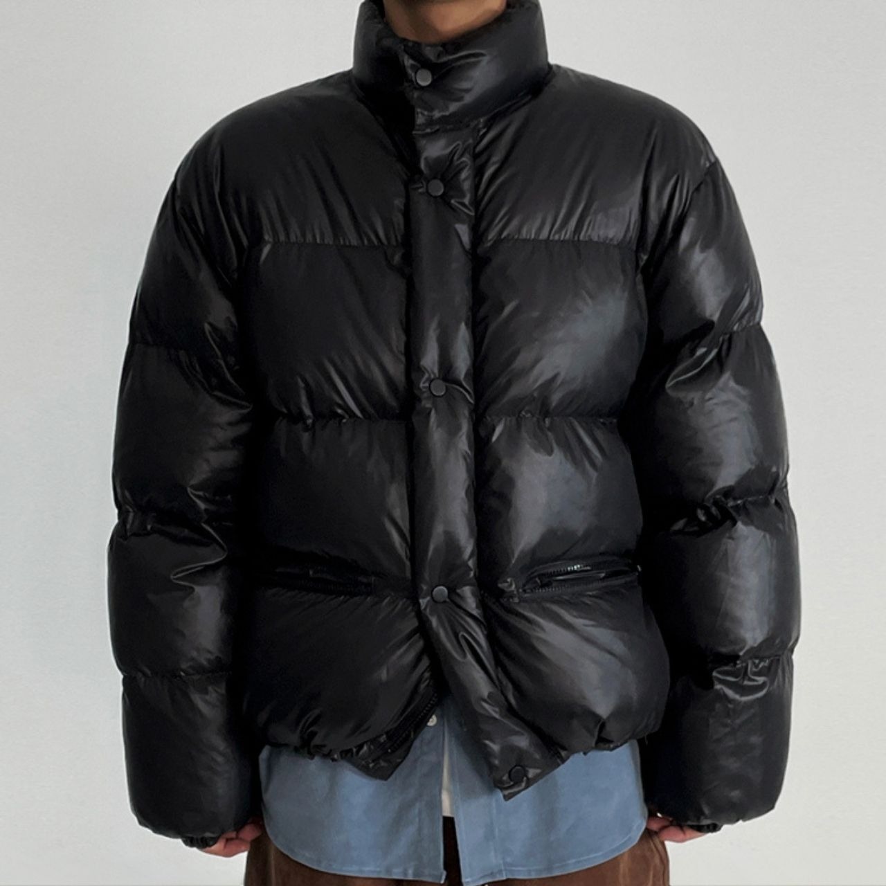 レトロスタンドカラーコットンブルゾン　1011