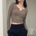 Cutting rib long sleeve 【3 colors】