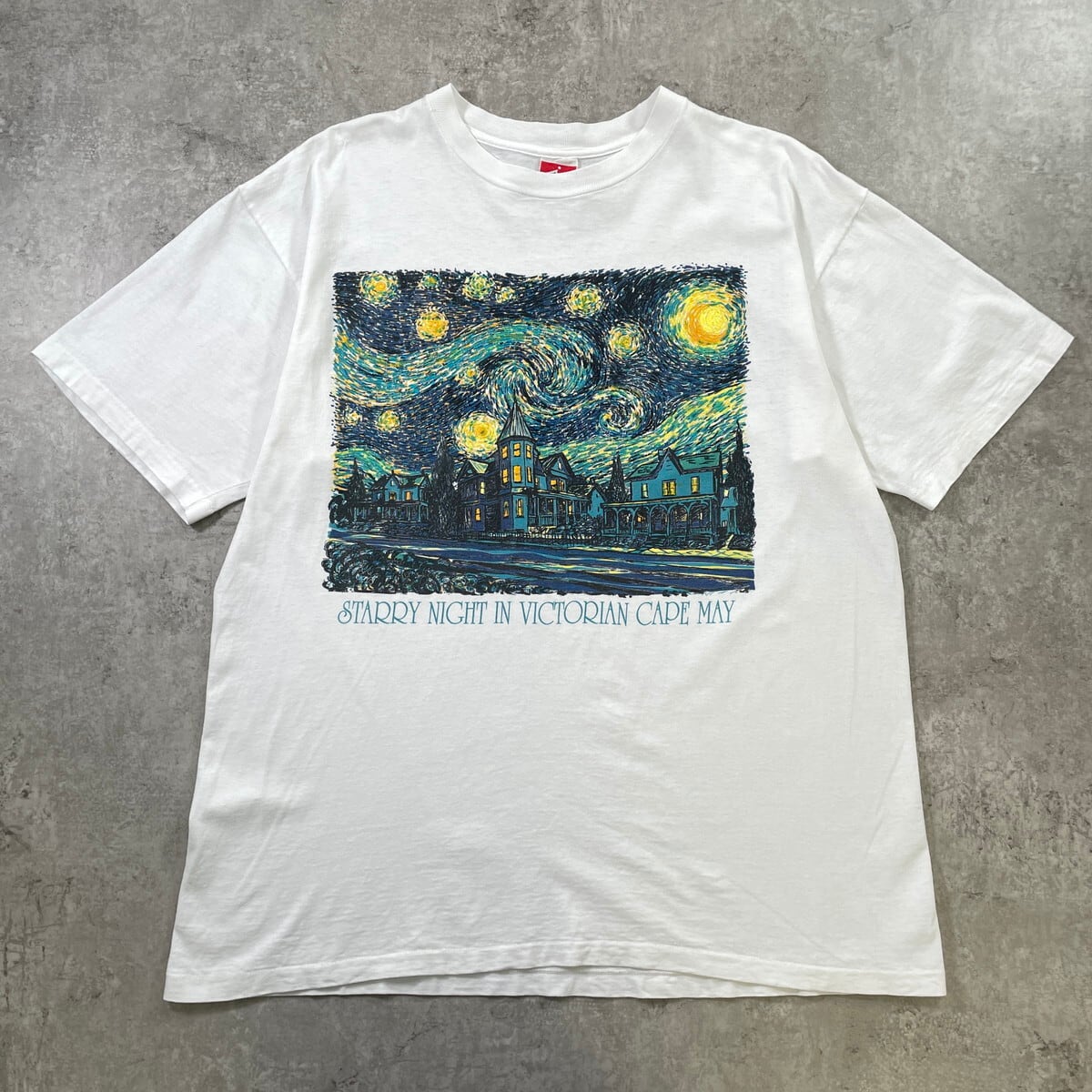 90年代 USA製 Vincent Van Gogh ゴッホ 星月夜 アートプリントTシャツ