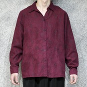 flower embroidery fake suede shirt