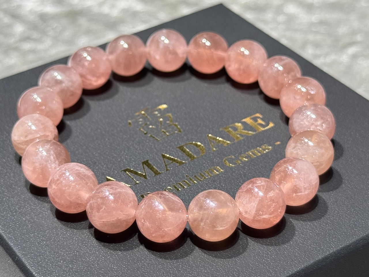 No.1967 ディープローズクォーツブレスレット