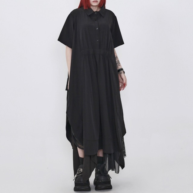 Draped side gather one-piece C1546