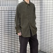 pattern corduroy shirt khaki
