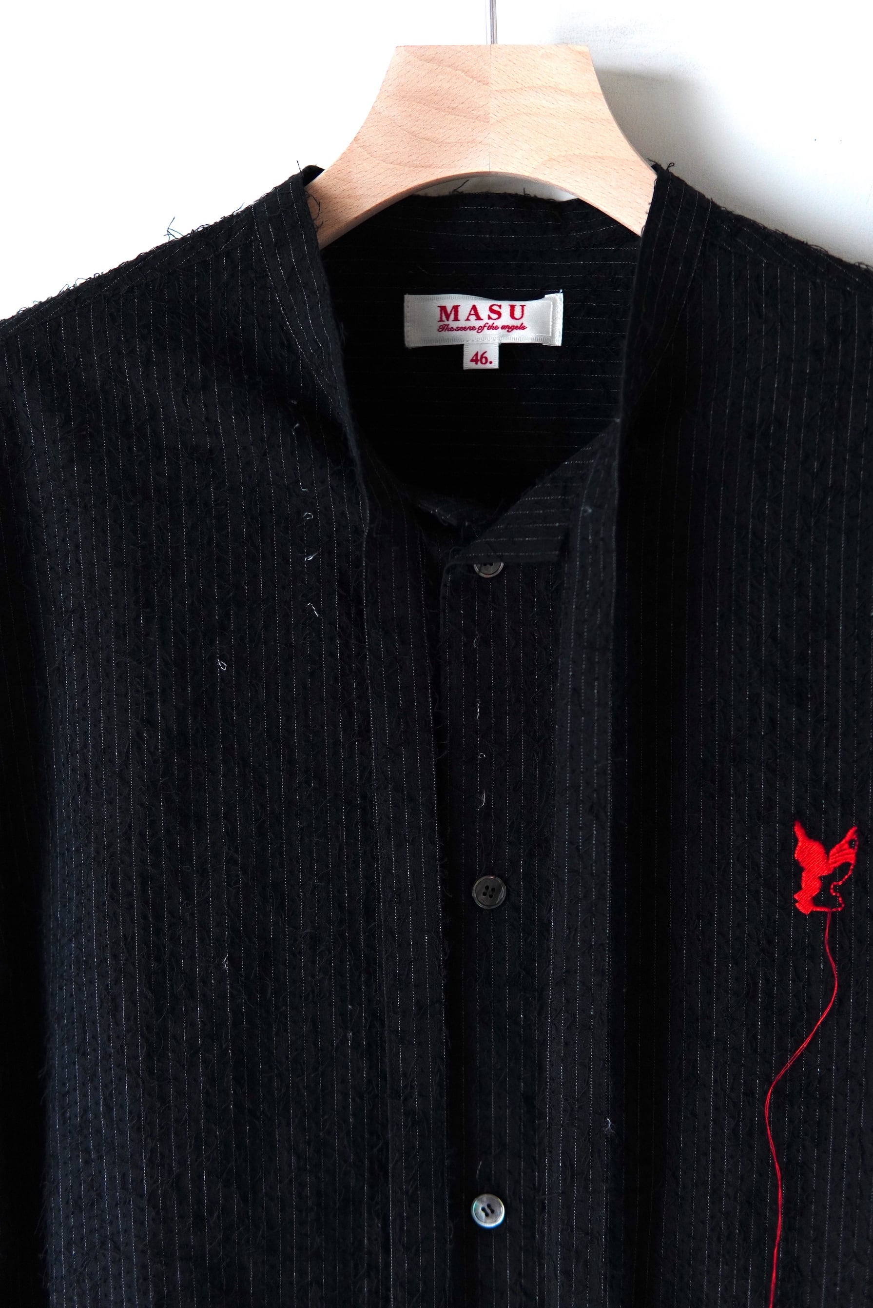 MASU / SHAGGY STRIPE BOW TIE SHIRT | POETRY