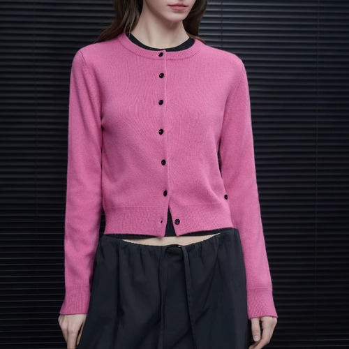 クロップドデザインニットカーディガン ・20928