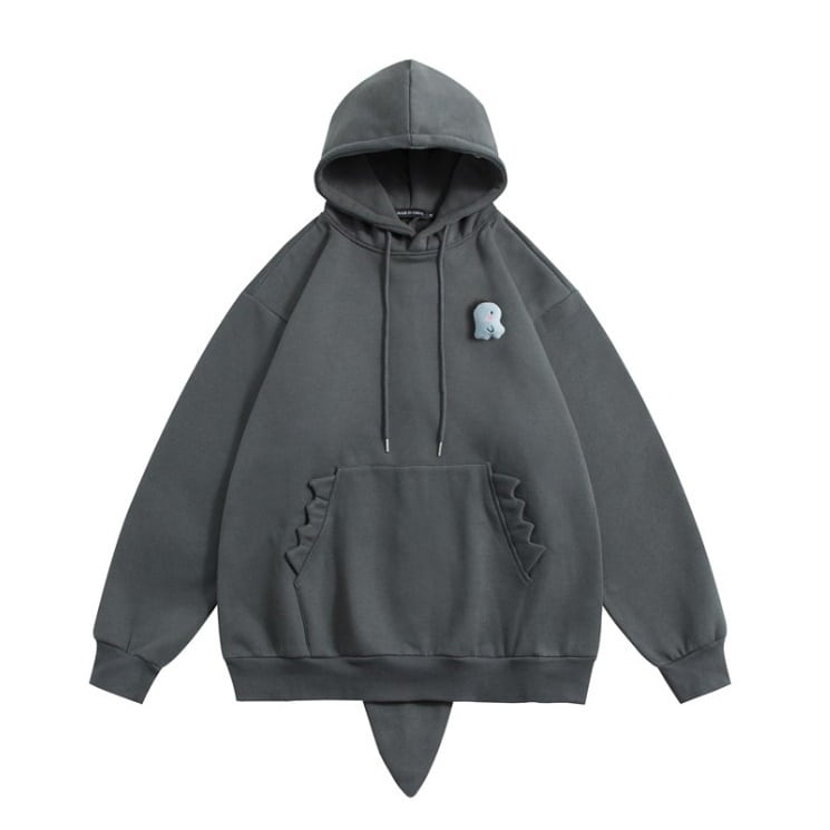 背びれがかっこかわいい恐竜パーカー（マスコット付） | Korean unisex