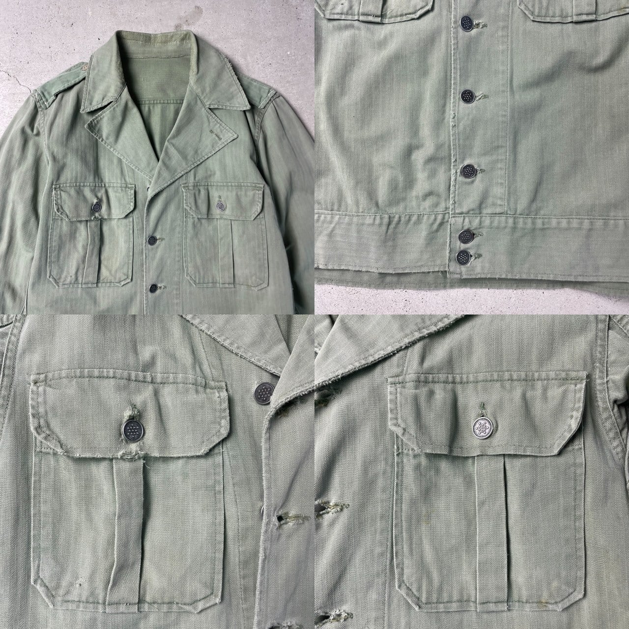40年代 U.S.ARMY 米軍実品 M-42 HBT ミリタリー ユーティリティー