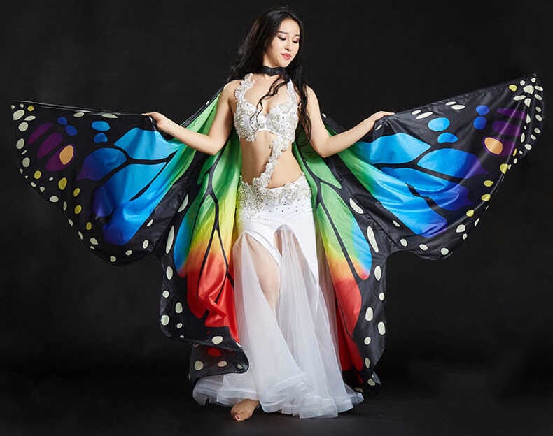 美品一点物 ベリーダンス衣装 蝶々ブラスカート セット L インナー付 ベリーダンス衣装蝶々のイシスウィングBQW004 | Belly Treasure®︎