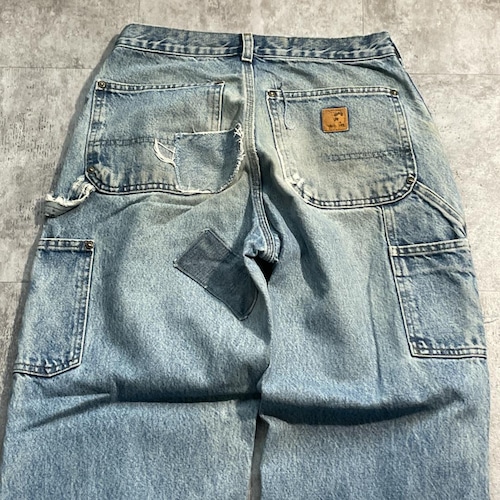 USA生地製 デニム ダブルニー Carhartt B73 DST 31×30 詳細写真12