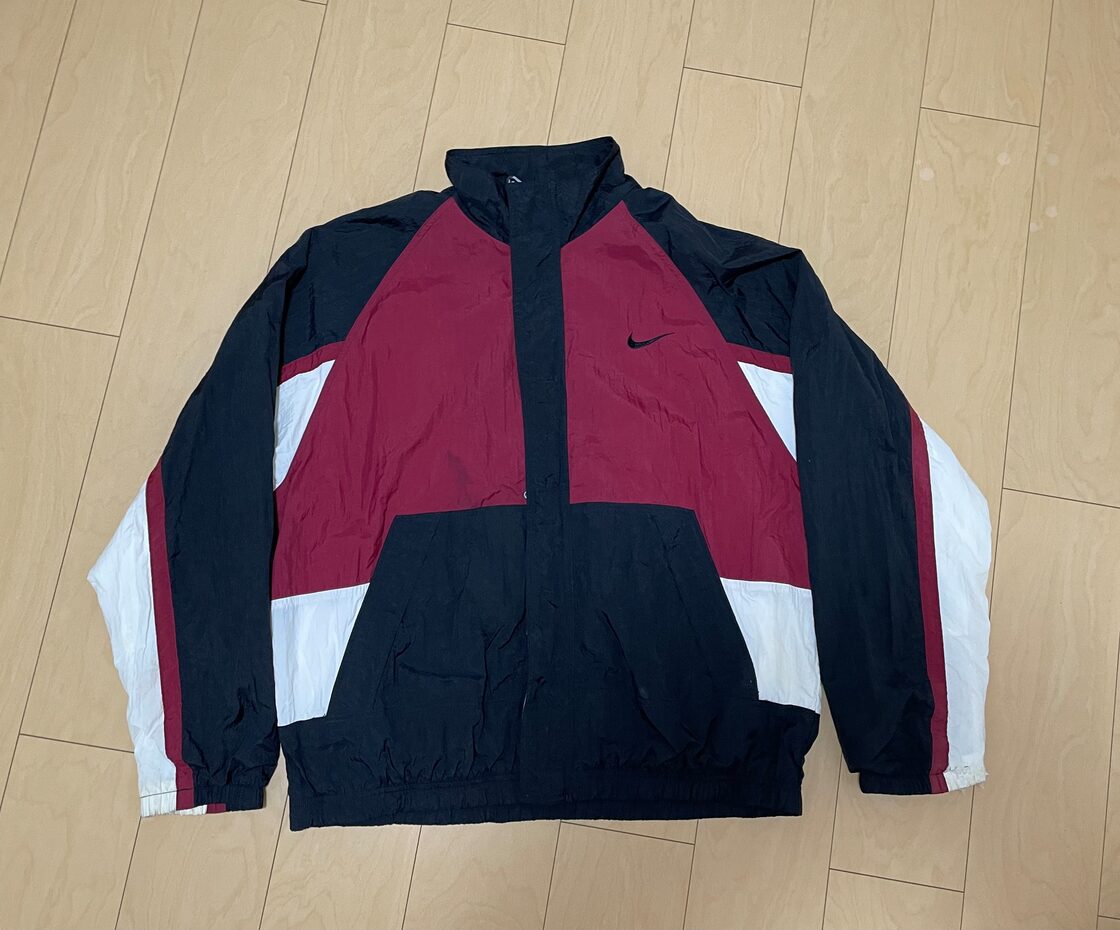 希少 NIKE ナイキ 90s 銀タグ ナイロンジャケット XL 古着  