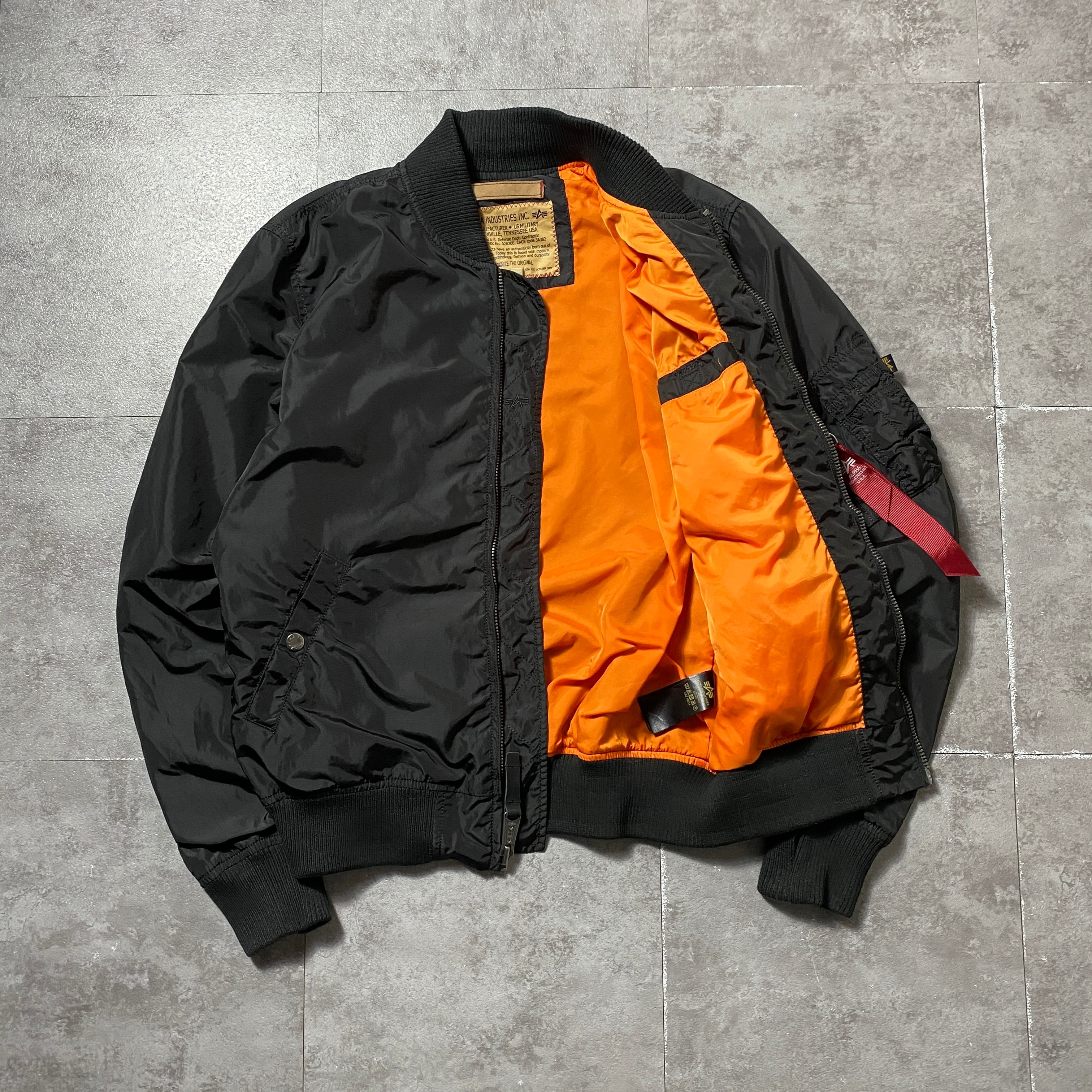 ALPHA INDUSTRIES アルファインダストリーズ ブラック無地 MA-1