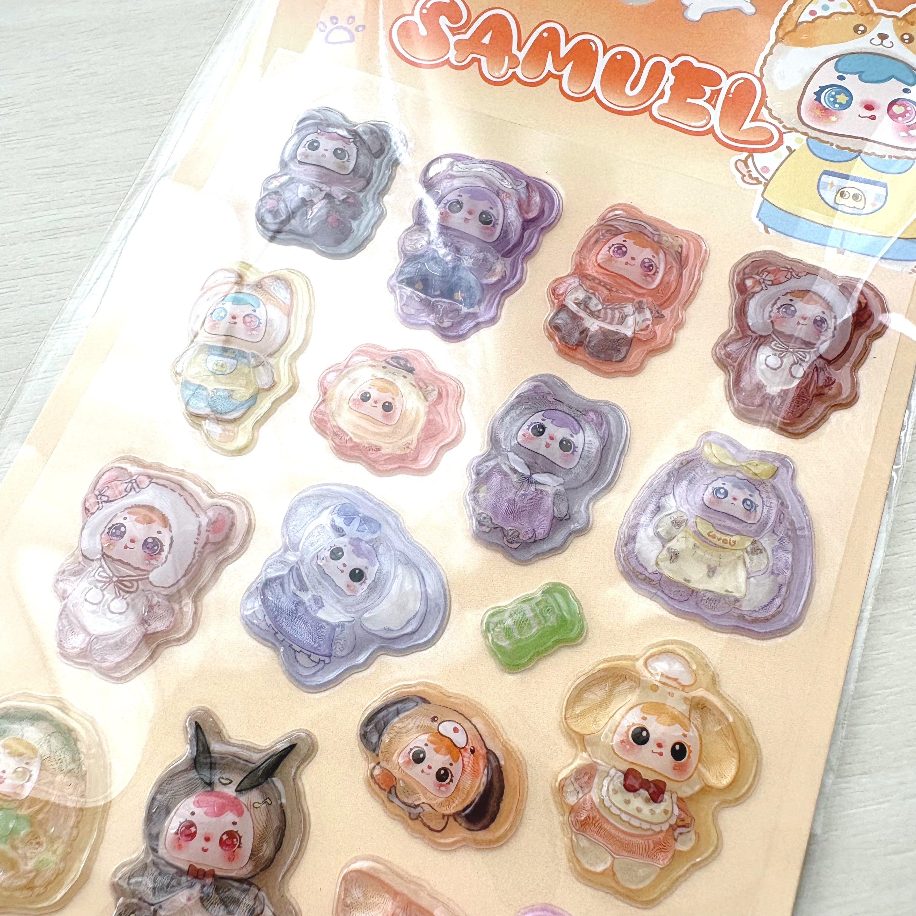 サミュエルぷっくりステッカー　全６種　288枚 正規ライセンス品】サミュエルぷっくりステッカー♡全6種類 | DecoJolie