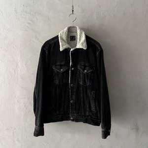 -ZOLDER JEANS- 90's Black Corduroy Sherpa-Lined Jacket