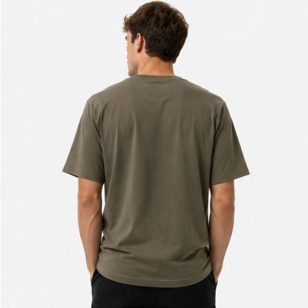 BULFINGプリントTシャツ　カーキ　XL カーキ 文字プリント 半袖Tシャツ ストレッチ【フランスインポート
