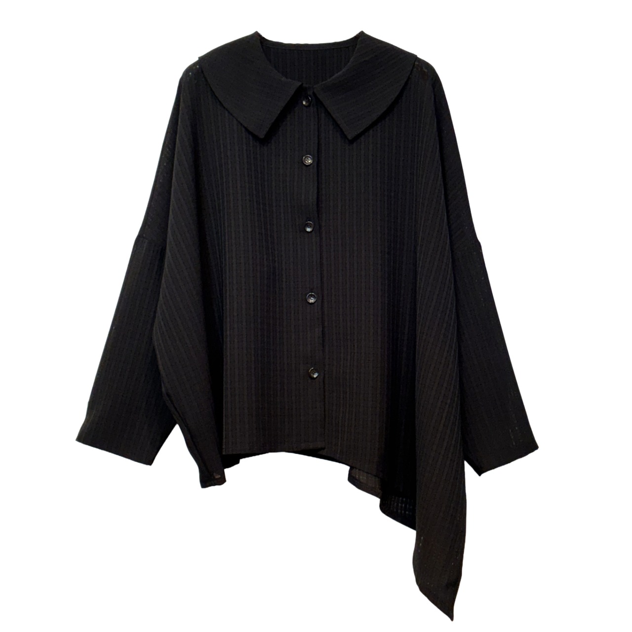 【最新作】からみシアチェックブラウス【264-1106】Sheer check blouse