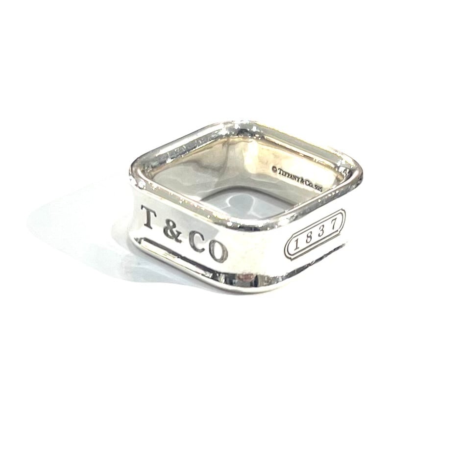 TIFFANY&CO.】【12-13号】2552 T&CO 1837 スクエアリング／シルバー925
