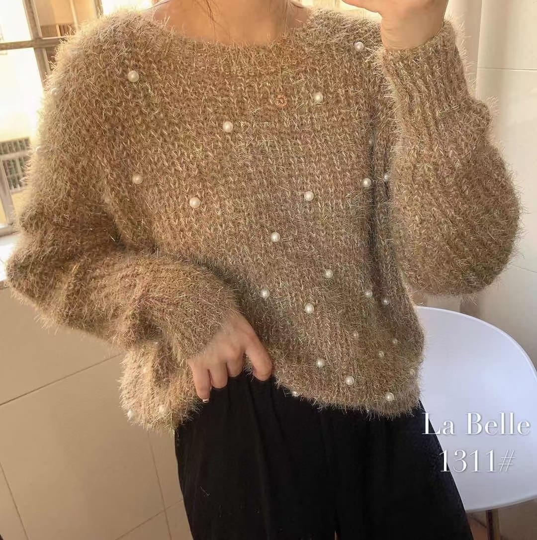 パール付きシャギーニット　AJ1102-1311