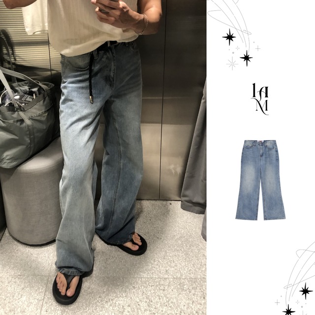 Relaxed Boots-cut Denim [Light Blue]