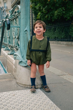 【予約/送料無料】Romper ALMA - green / Maison Marelle