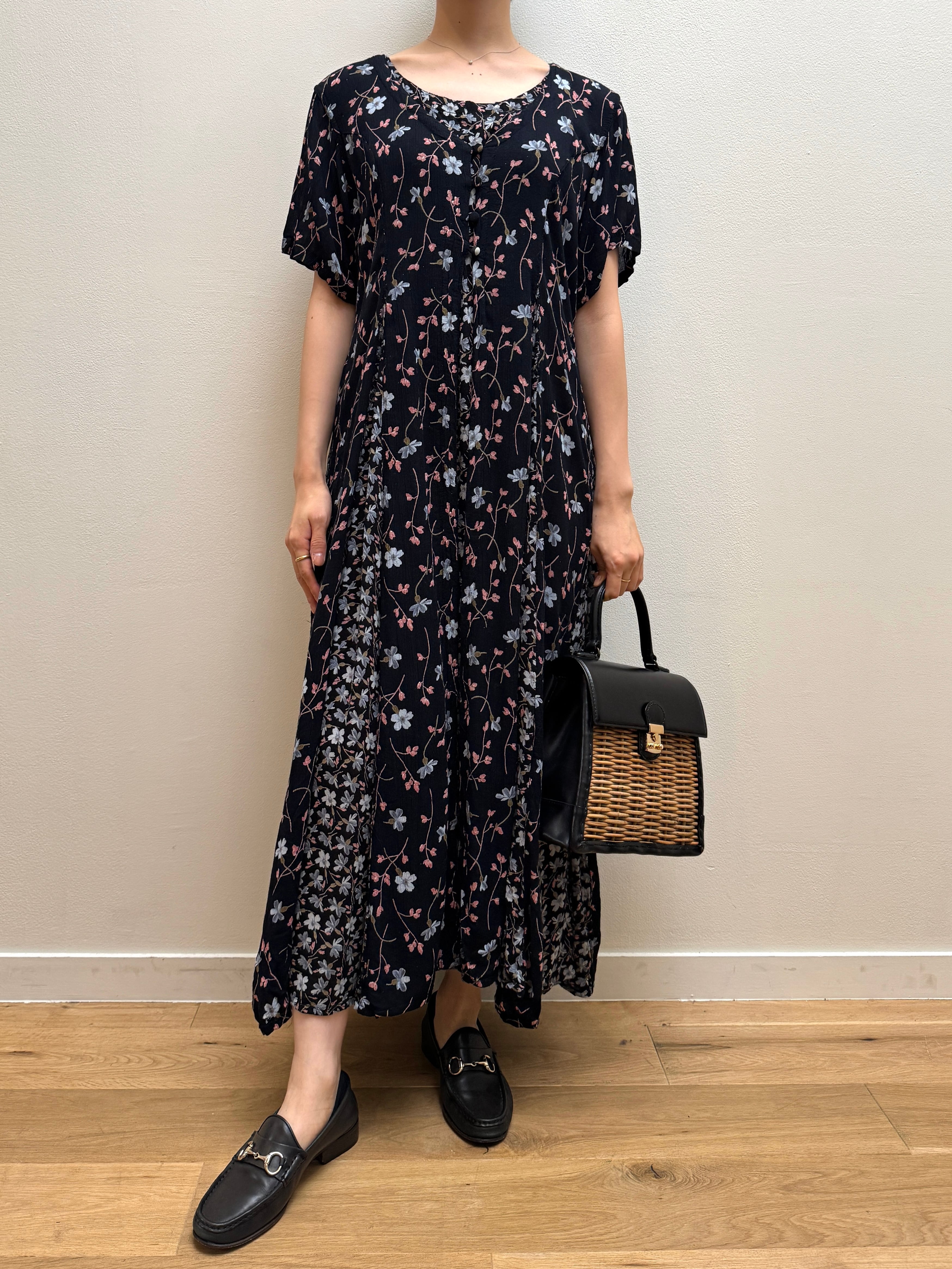 OP14-1 USED FLOWER DRESS -MULTI-