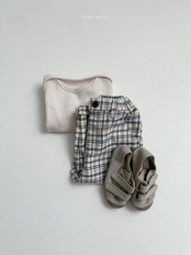 【取寄/韓国直送】minirobe 26/AT アデルチェックパンツ|秋服|韓国子供服