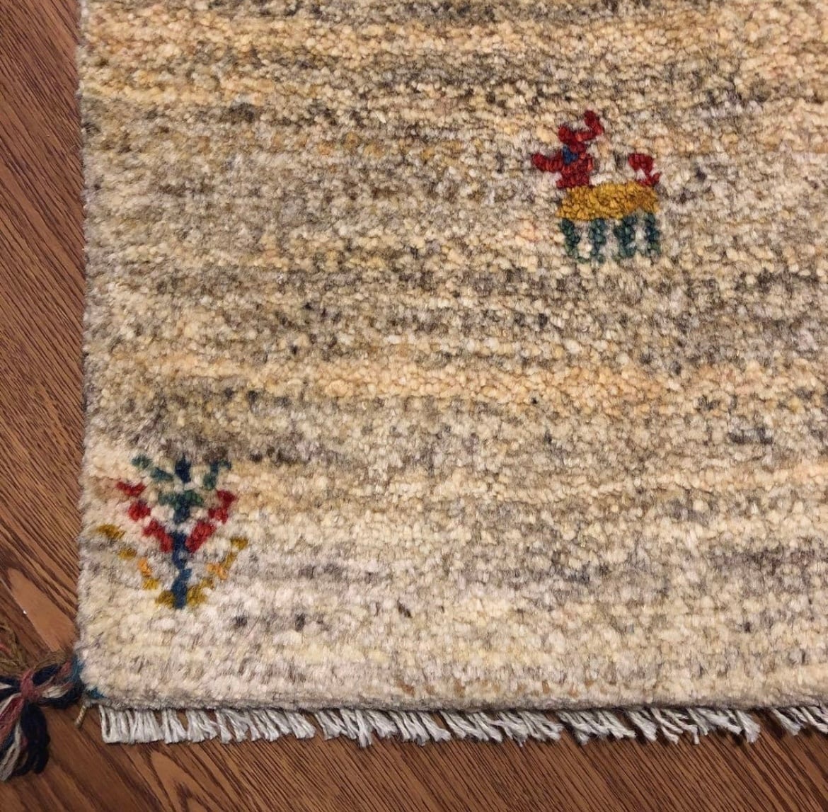 ペルシャギャッベ (ギャベ) チェアマット 椅子の座布団 No.11354