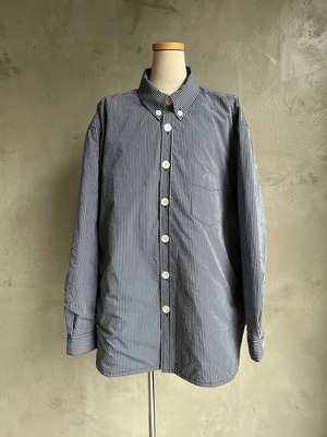 GEN IZAWA / Quilting BD shirt jacket "stripe"