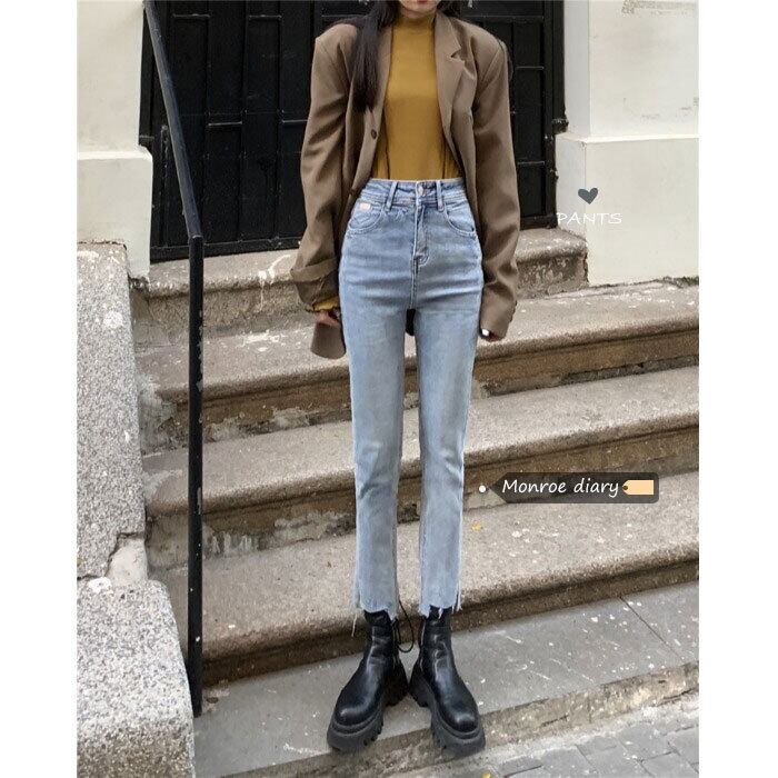 ウェストジーンズ パンツ スプリング薄手 春物 モンロー96672665661