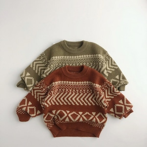 ＜予約＞ AS2413 pattern mix knit