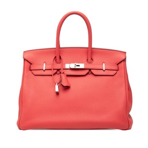 エルメス バーキン35 ハンドバッグ □O刻印 2011 内縫い ルージュトマト シルバー金具 トリヨンクレマンス レディース HERMES 【中古】