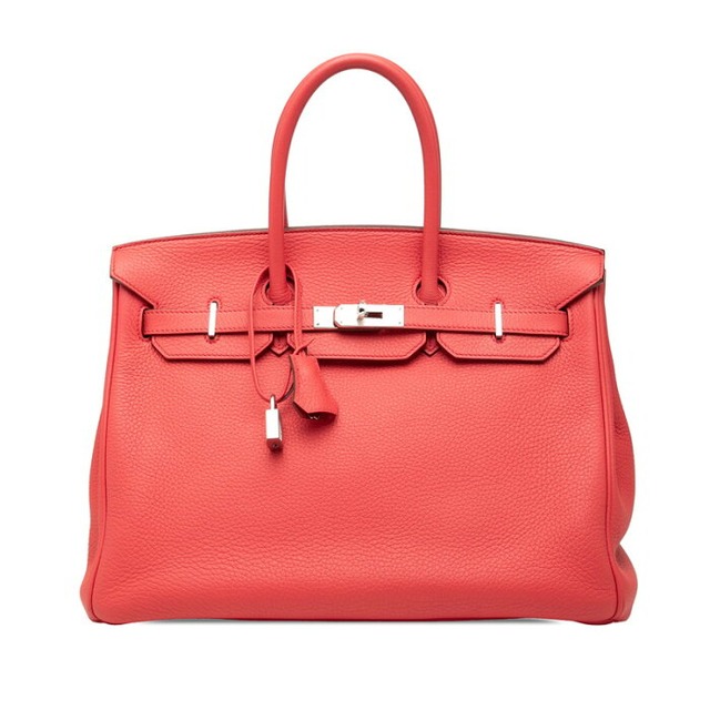 エルメス バーキン35 ハンドバッグ □O刻印 2011 内縫い ルージュトマト シルバー金具 トリヨンクレマンス レディース HERMES 【中古】