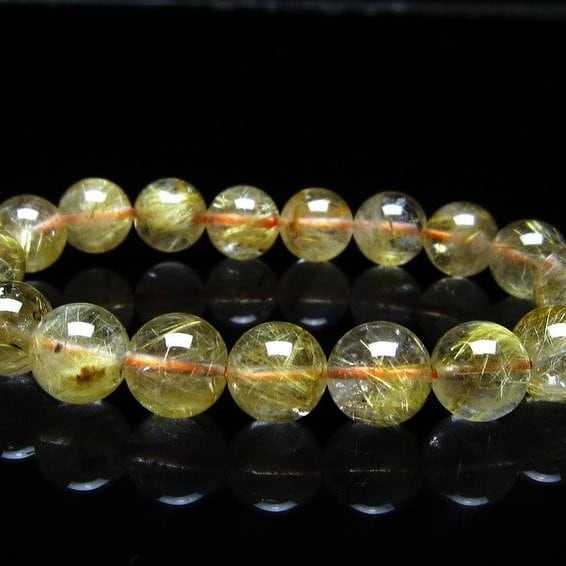 ルチルクォーツ ブレスレット 10mm タイチンルチルクォーツ タイチンルチル 一点物 メール便可 [M便 1/10] 111-49108