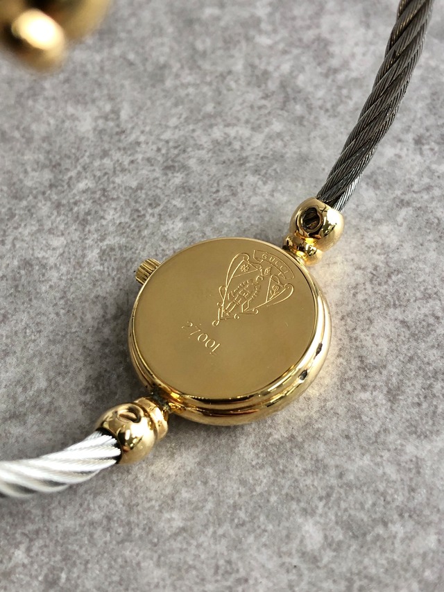 GUCCI グッチ 腕時計 ゴールド シルバー ラウンドフェイス 2700.2.L バングル vintage ヴィンテージ オールド yekiep