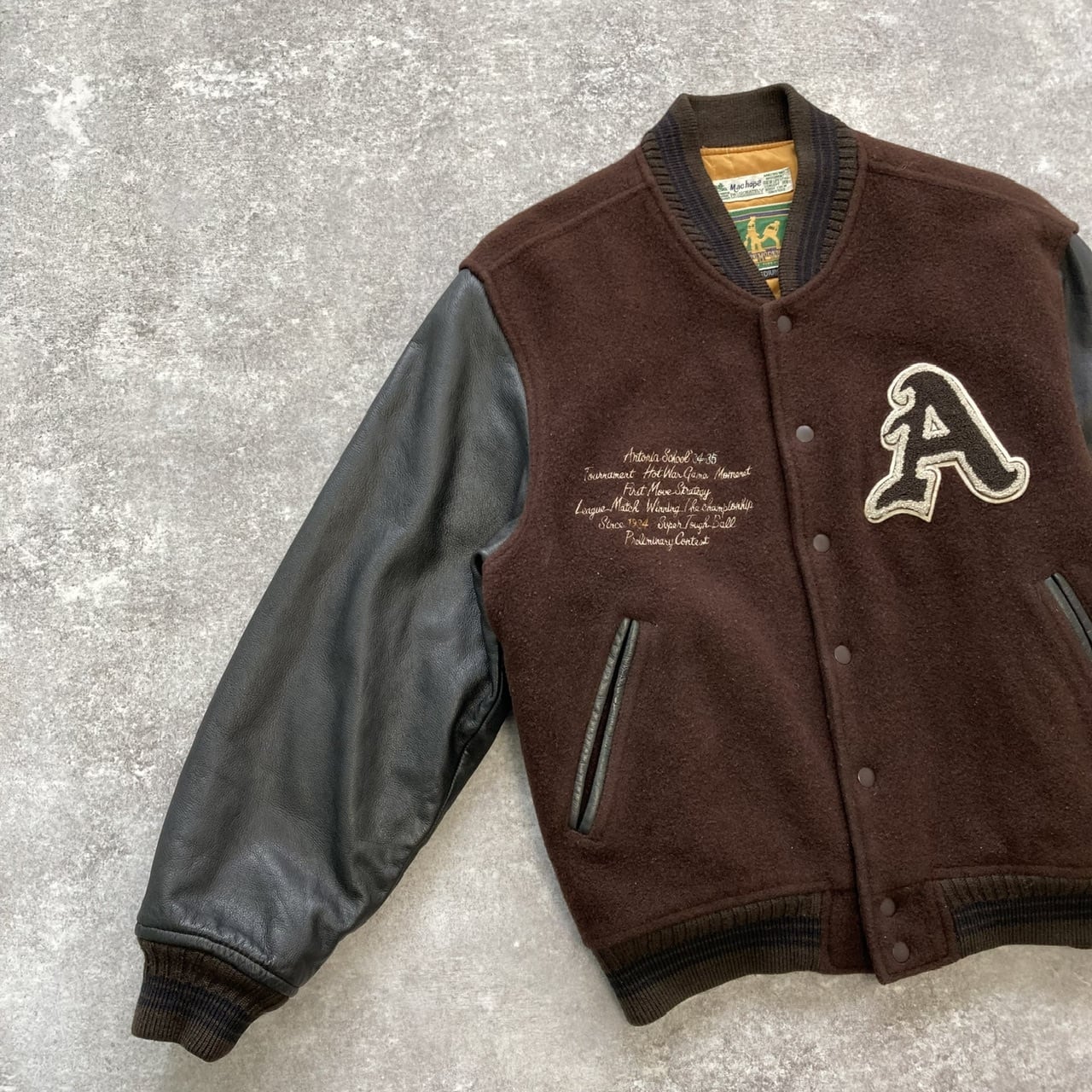 MAC HOPE】 マックホープ スタジャン アワードジャケット 90s 袖革 | anglo