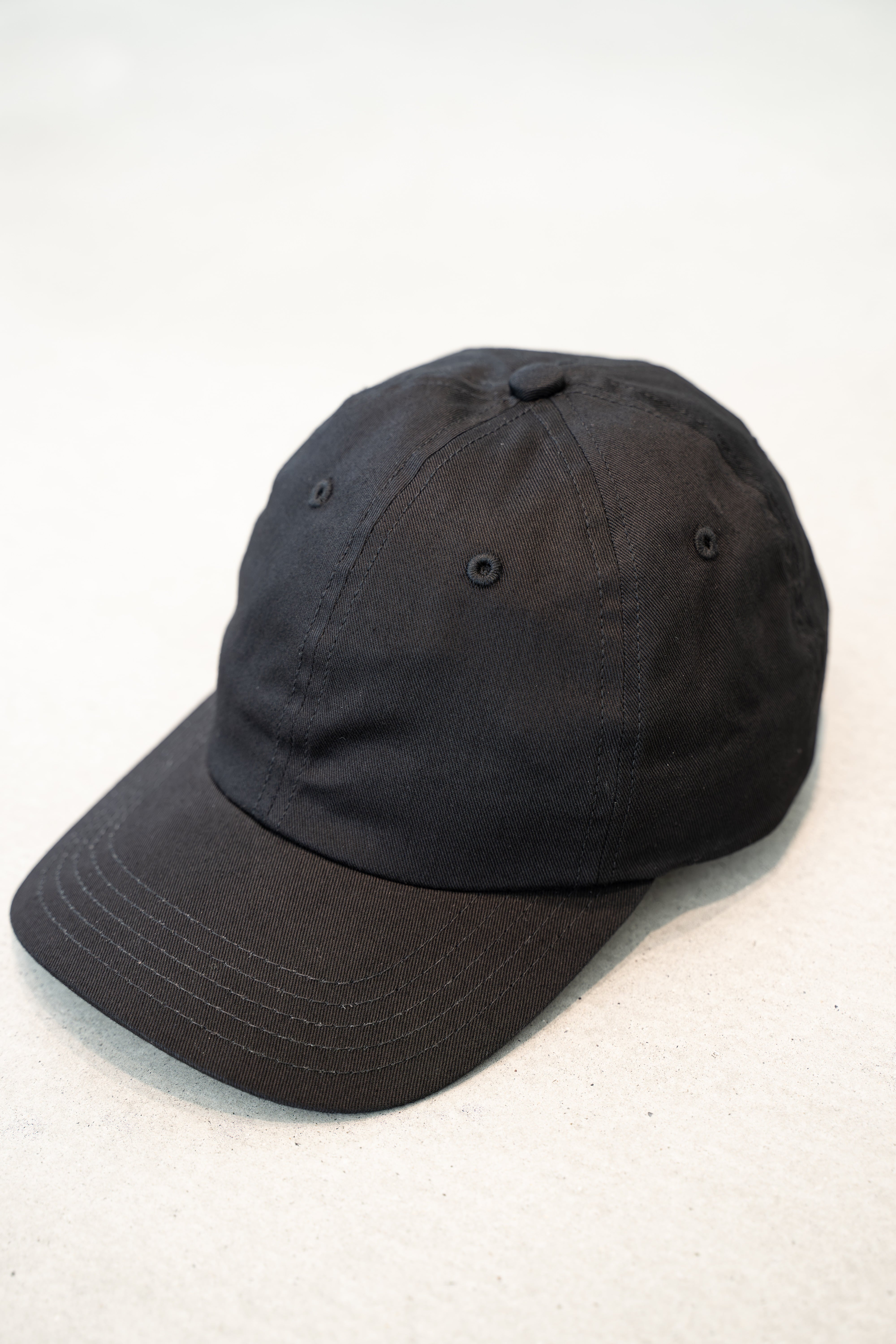 CALM】COTTON TWILL 6 PANEL CAP（black） | CALM
