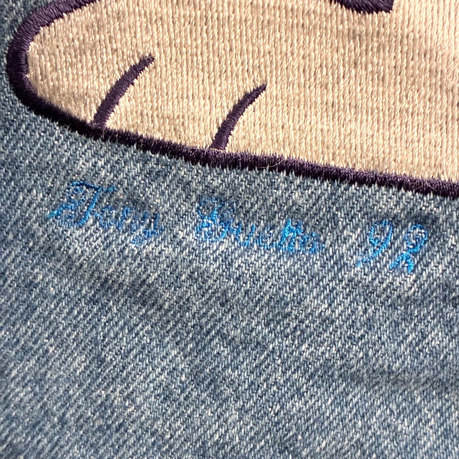 MADE IN USA製 90s TOO CUTE × PEANUTS SNOOPY バック刺繍入り デニム