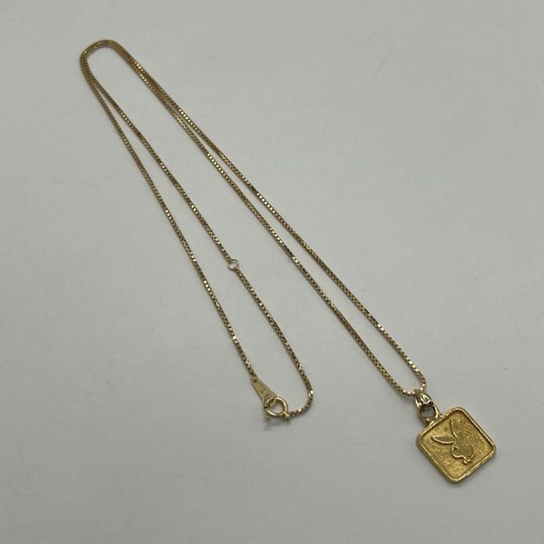 プレイボーイ PLAY BOY ラビットヘッド ネックレス YG 750 K18